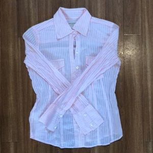 🎀 2/$12 Banana Republic button up shirt pink XS